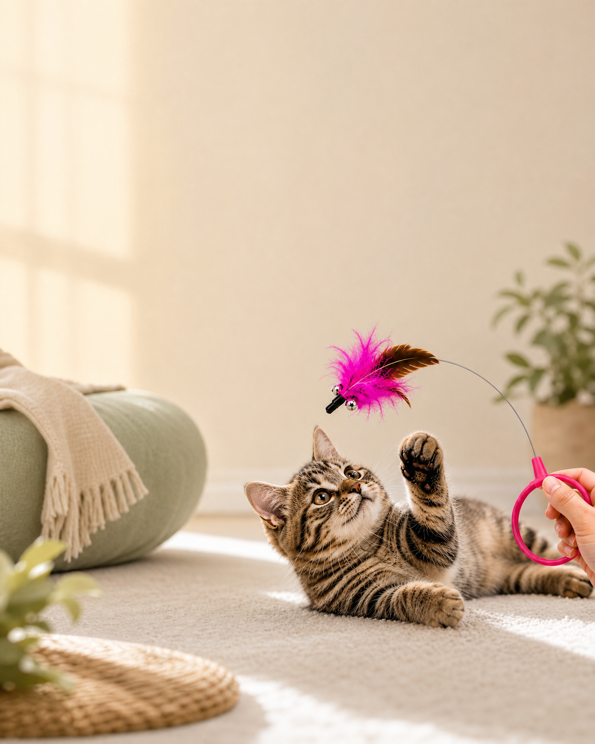 Feather Collar Toy — Wearable Play for Curious Cats