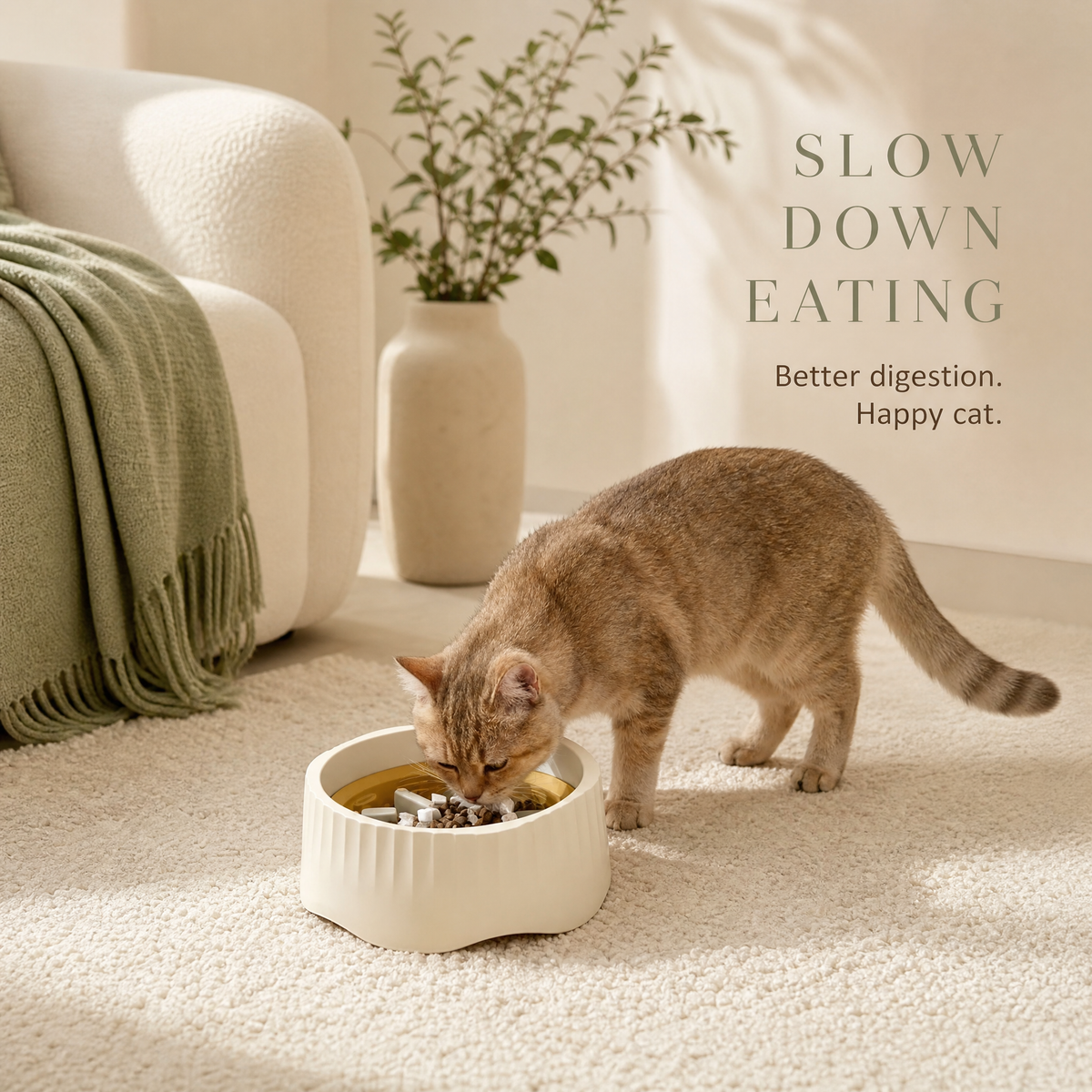 Slow Feeder Puzzle Bowl — Reduce Anxiety, Encourage Natural Instincts